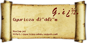 Gyuricza Ádám névjegykártya