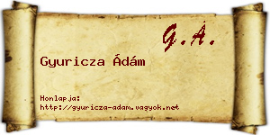 Gyuricza Ádám névjegykártya